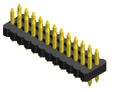 Pin Header 1mm 2 Row  H=1.0，1.5mm   Straight Type 