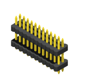 Pin Header 1mm 2 Row  H=1.0，1.5mm  Stack Straight Type 